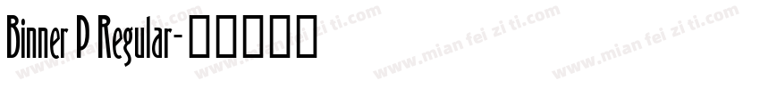 Binner P Regular字体转换